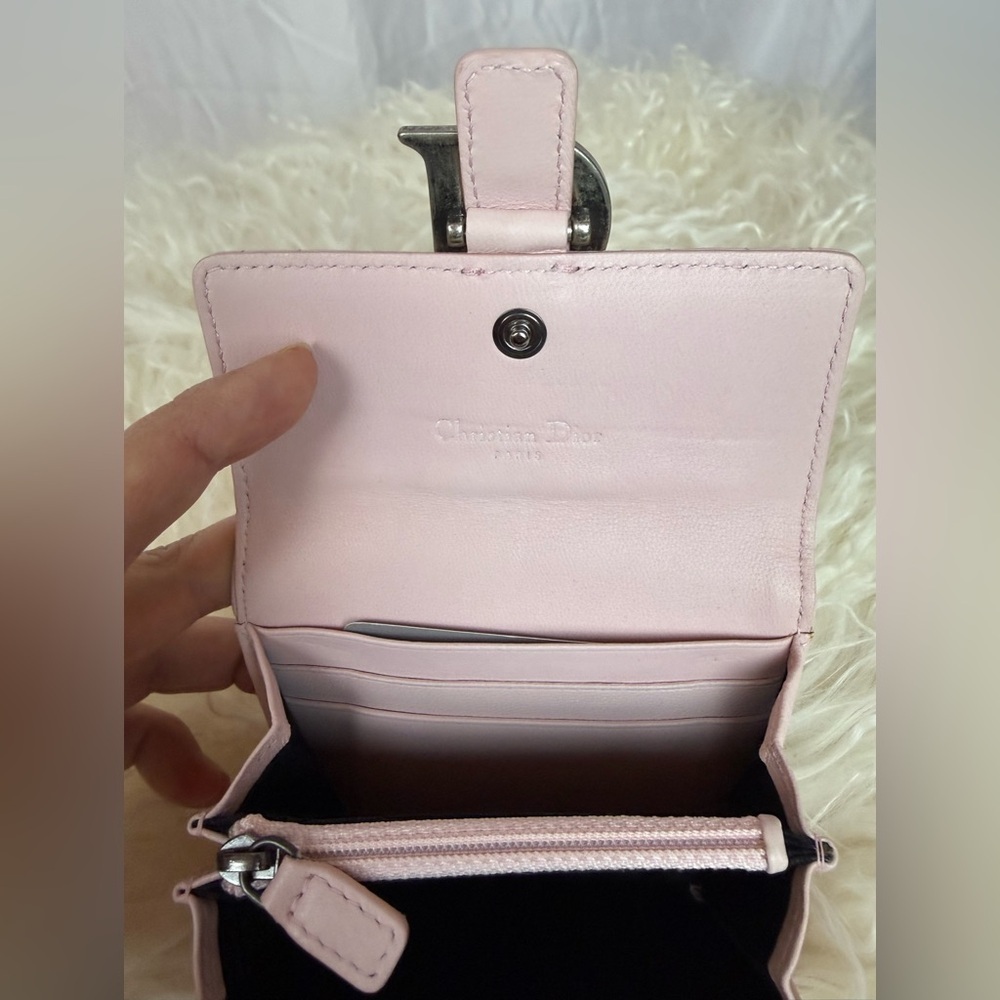 NWT Dior Light Pink Quilted Wallet - Picture 5 of 5